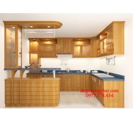 tủ bếp gỗ sồi 022